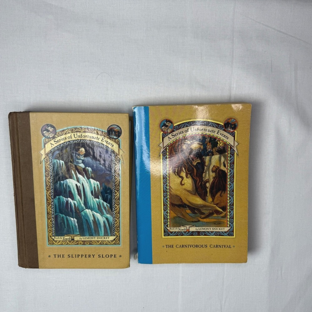 Lemony Snicket "A Series of Unfortunate Events" Books 9 & 10 2003 Set